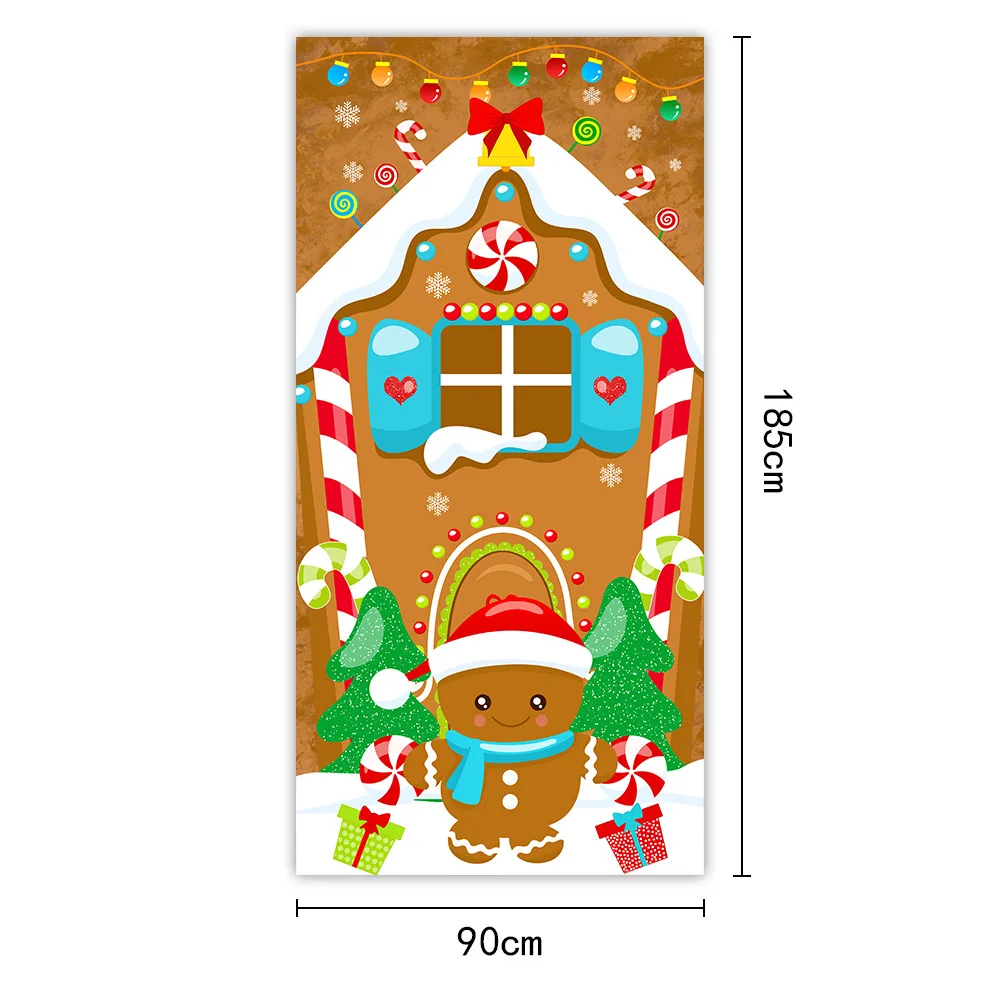 Christmas Door Cover Decorative Hanging Cloth Holiday Party Atmosphere - Image 14