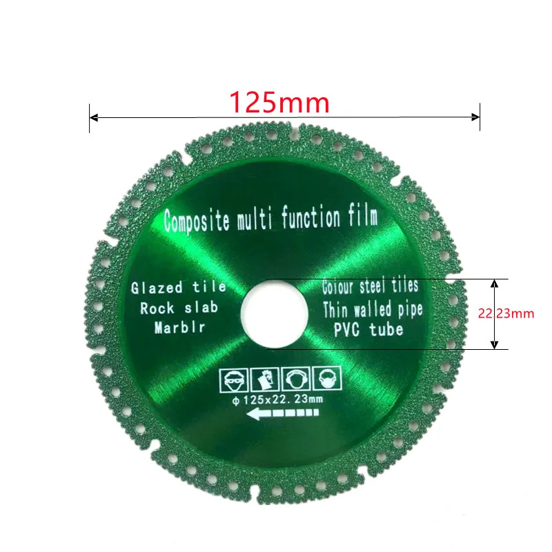115/125mm Brazed diamond saw blade cutting disc 22.23mm steel metal stone cast iron steel reinforcement aluminum - Image 7