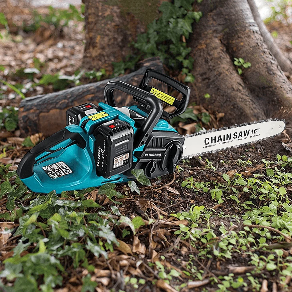 16 Inch Brushless Chainsaw, Cordless Electric Wood Cutting Garden Pruning Power Tools For Makita 18V Battery - Image 5
