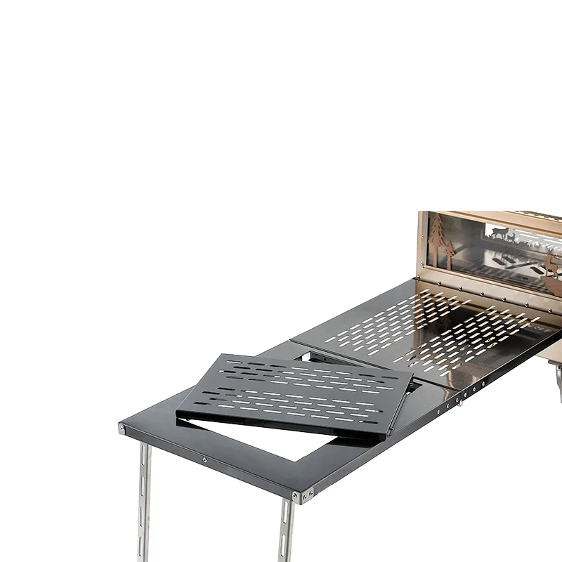 Stainless Steel Firewood Stove Outdoor Multifunctional Portable Folding Camping Tent Extended Table - Image 4