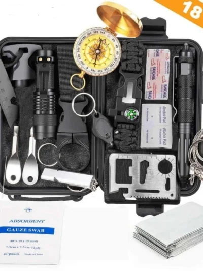 Survival kit set military outdoor travel mini camping tools aid kit emergency