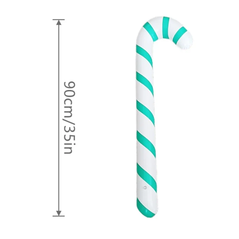 90cm Inflatable Christmas Candy Cane Stick Balloons Outdoor - Image 9