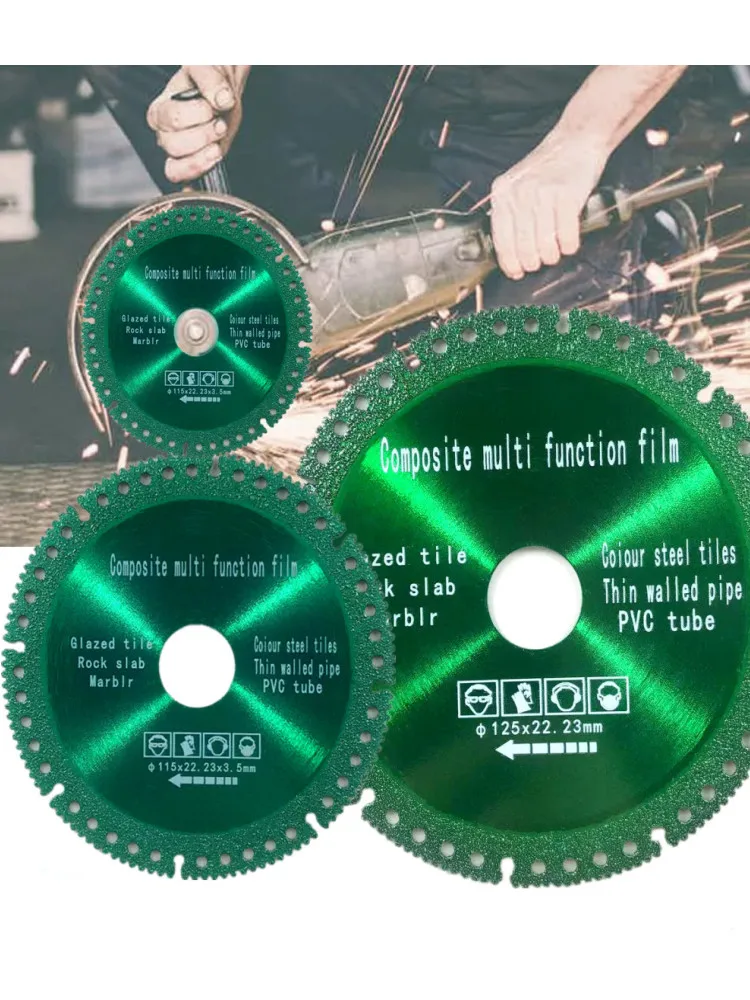 115/125mm Brazed diamond saw blade cutting disc 22.23mm steel metal stone cast iron steel reinforcement aluminum - Image 10