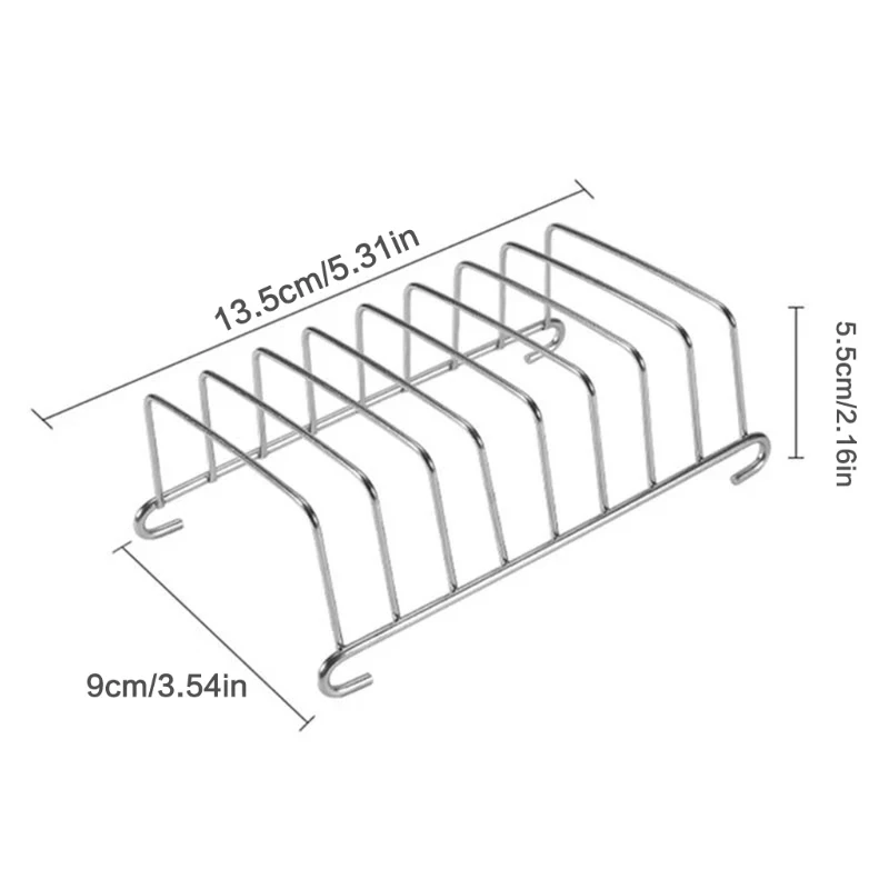 Air Fryer Bread Rack Digester Multipurpose Stainless Steel Holder Cross Wire Grill Cookware BBQ Steamer - Image 7