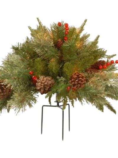 1pcs Holiday Flower Pots Decorations Plastic Pine Cone Artificial Christmas Tree Planter Filler Outdoor Plush Mixed Decoration