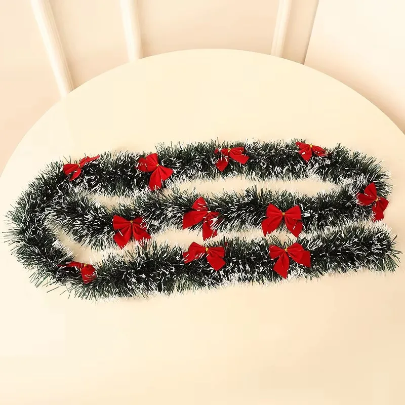 Christmas Wreath Rattan Set Wreaths For Doors Flower Garland Outdoor Home Decor - Image 6