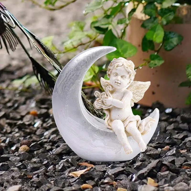 Angel Statues For Garden Angel Sculptures Ornament For Outside Angel Garden Statue Decor Waterproof Outdoor Garden Praying Angel - Image 5