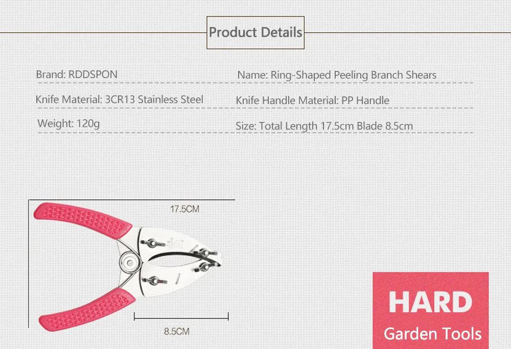Grafting Cutting Tool Shears For Garden Ring Shape Grafting Cutter Fruit Tree Peeler Bark Stripping - Image 8