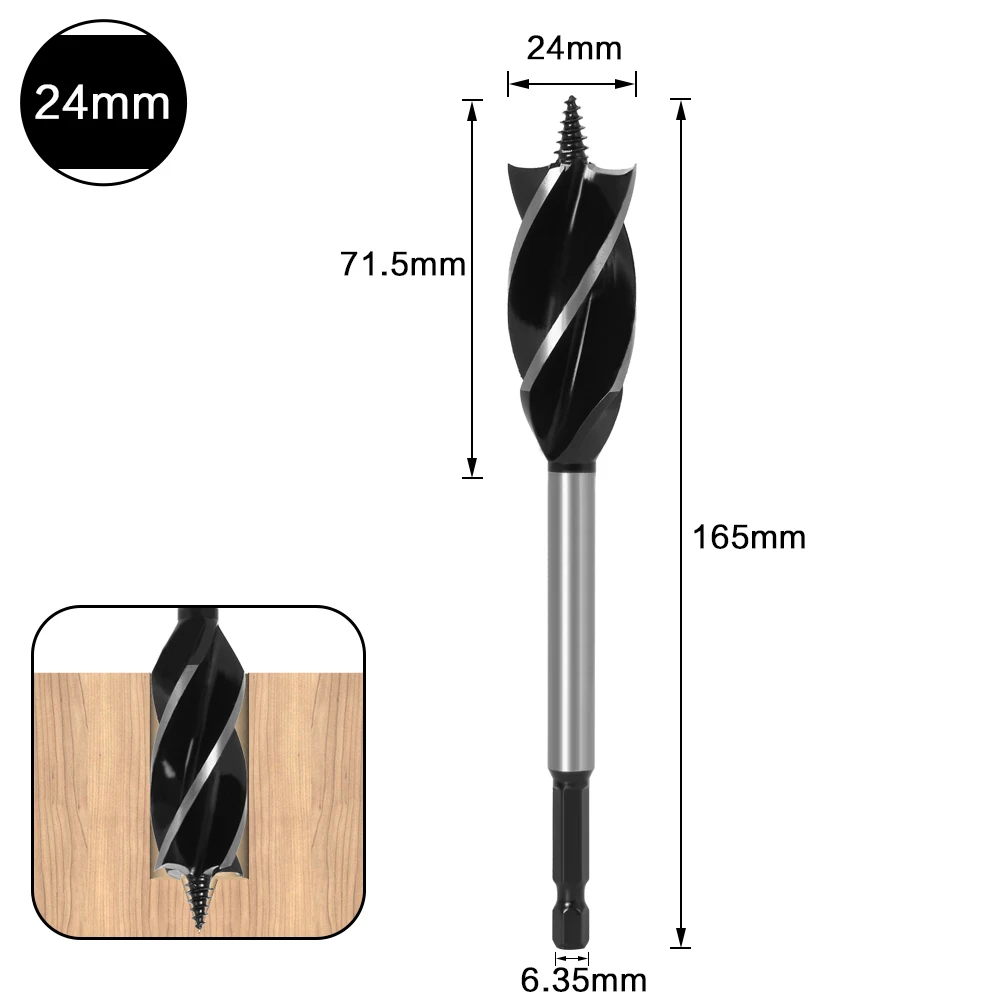 10mm-35mm Twist Drill Bit Set Wood Fast Cut Auger Drill Bit - Image 21