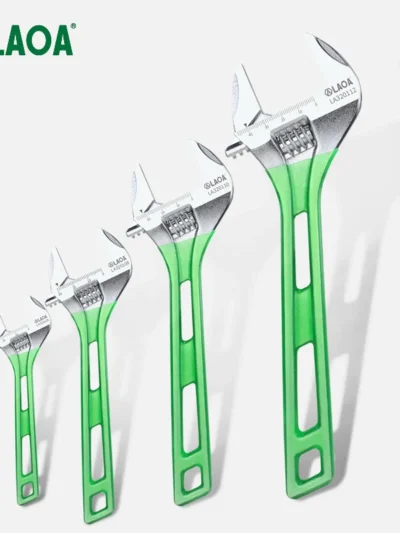 LAOA Large Opening Adjustable Wrench Light Spanner Multifunctional Bathroom Pipe Wrench 6-12 inch Plumbing Repair Hand Tools