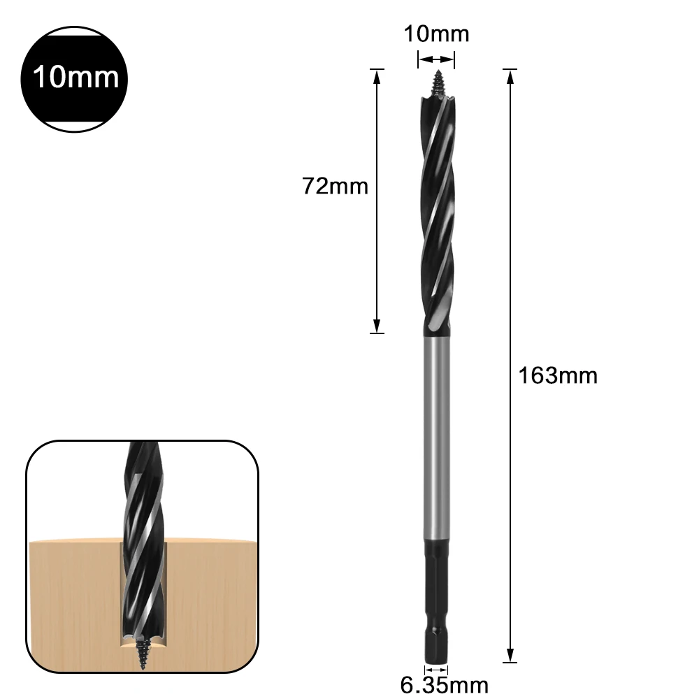 10mm-35mm Twist Drill Bit Set Wood Fast Cut Auger Drill Bit - Image 11