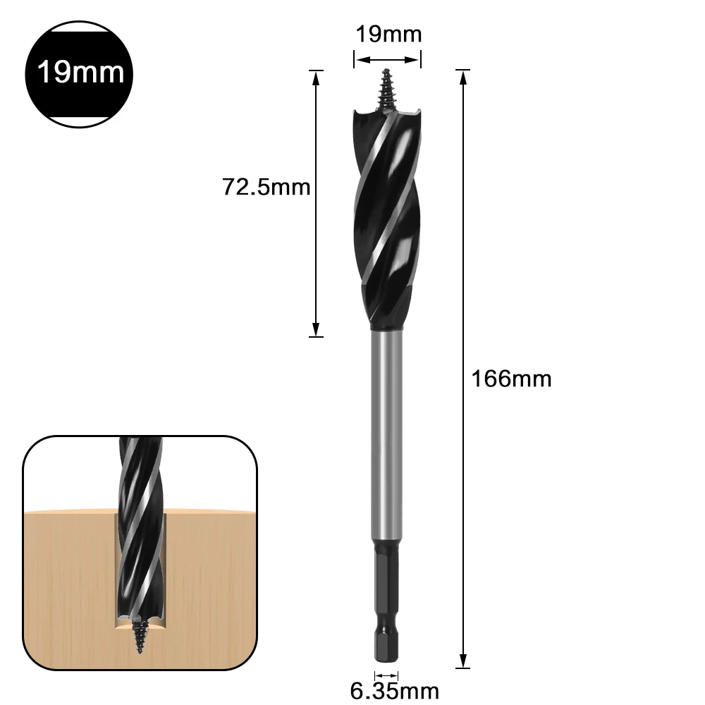 10mm-35mm Twist Drill Bit Set Wood Fast Cut Auger Drill Bit - Image 18