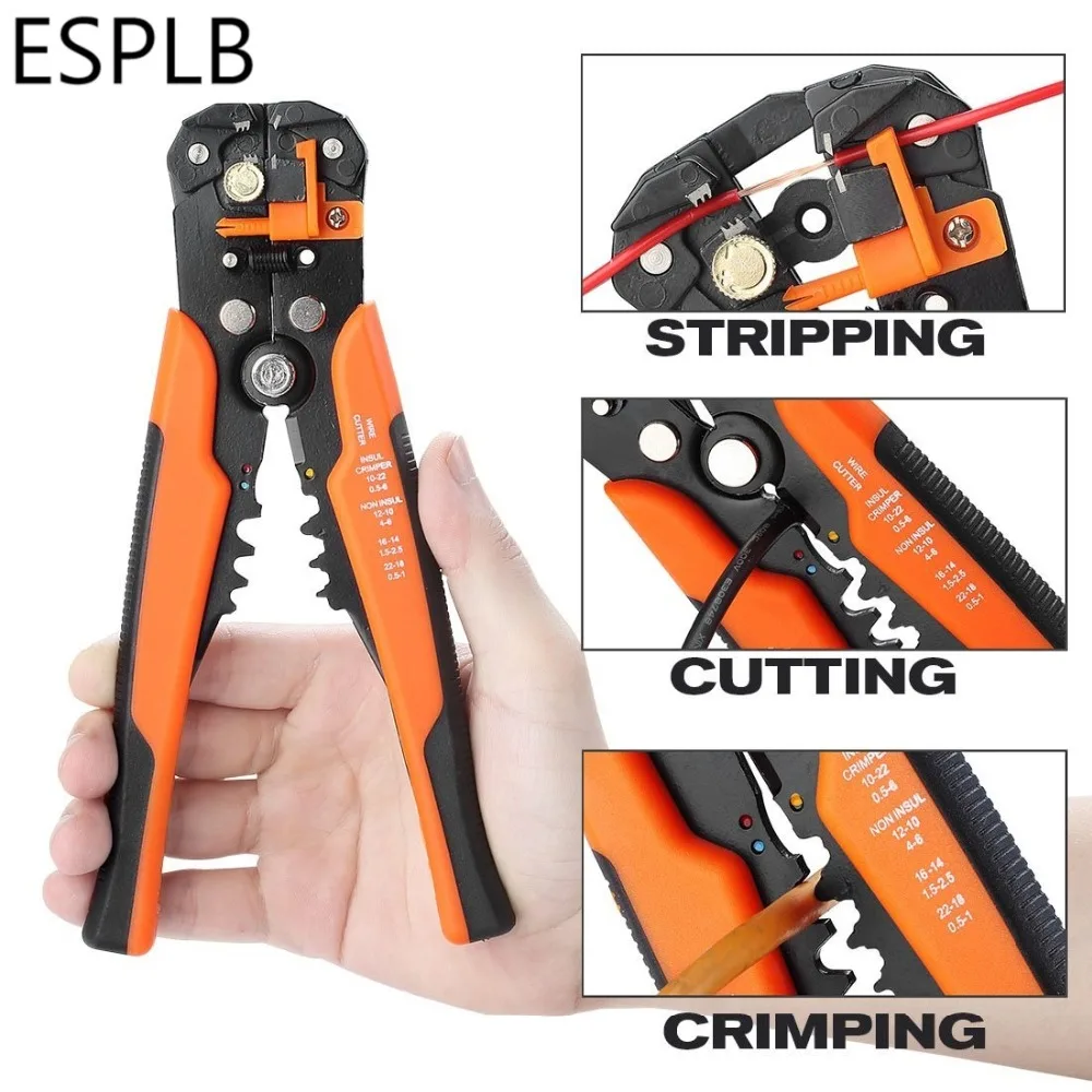 ESPLB Wire Stripper Self-adjusting Cable Cutter Crimper Automatic Wire Stripping Tool - Image 6