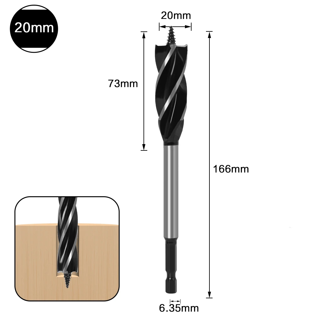 10mm-35mm Twist Drill Bit Set Wood Fast Cut Auger Drill Bit - Image 35