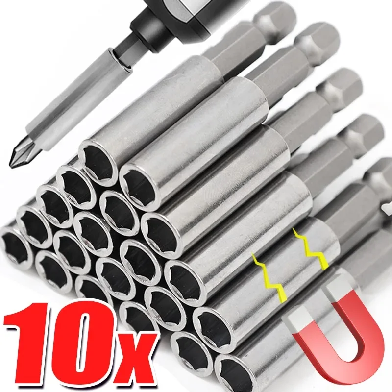 10/1pcs Magnetic Screwdriver Extension Hexagonal Handle Extended Connecting Screwdrivers Bit
