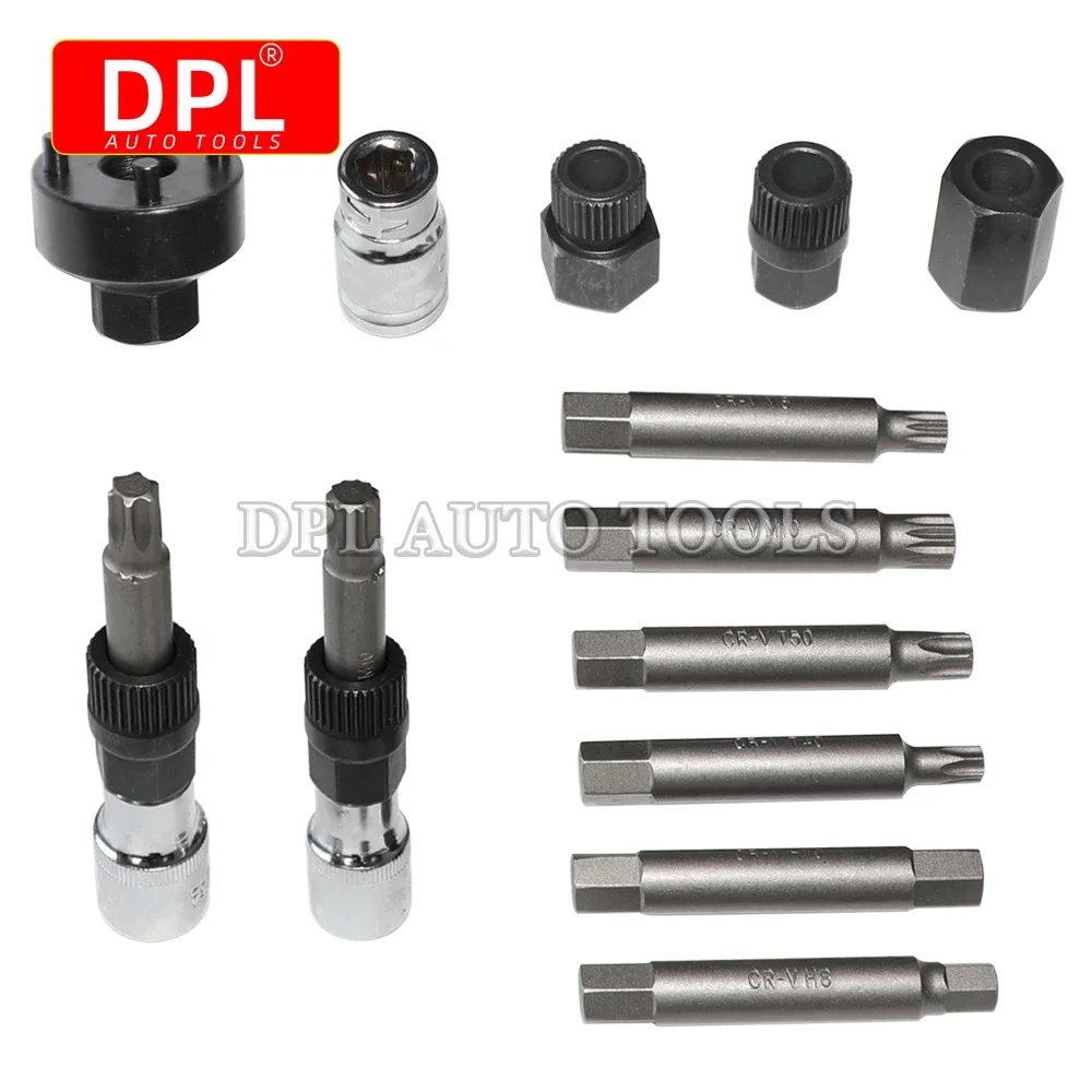 Universal Alternator Freewheel Pulley Removal 13 Pcs/Set Engine Auto Tool Set Car Belt Removal Wrench Tool - Image 2