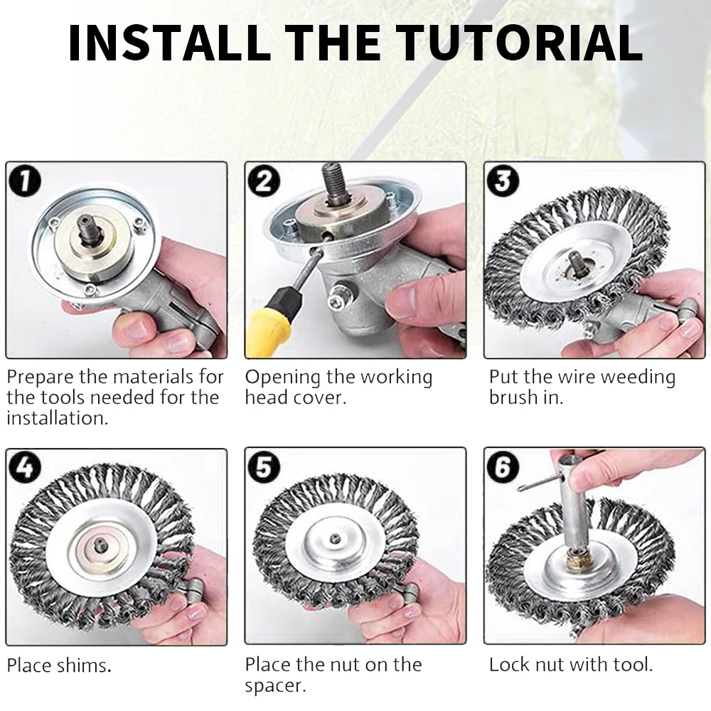 Landscaping Weeding Machine 6/8 Inch Weeder Rotary Weed Brush - Image 22