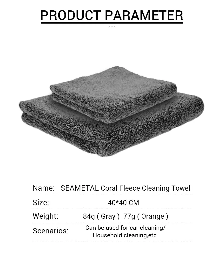 40X40cm Premium Microfiber Towels Car Care Washing Thicken Towel Car Detailing Drying Cloth - Image 19