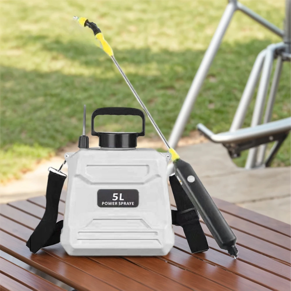 New 5L agricultural spray, backpack type high-pressure spray, electric irrigation disinfection pesticide spray, green/blue/white - Image 17