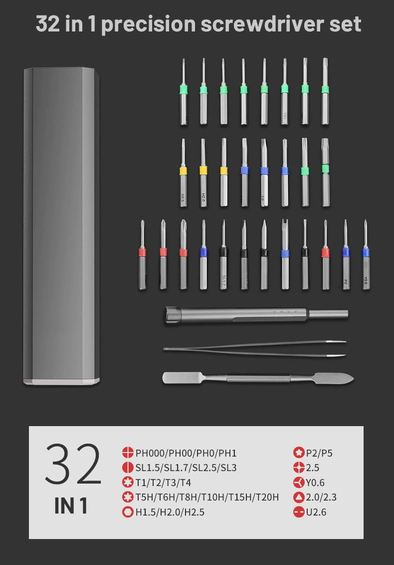 Precision Screwdriver Set 8 32 43 46 in 1 Torx Hex Phillips Magnetic Screwdriver Bit Phone Watch Laptop Mini Repair Tool Set - Image 19