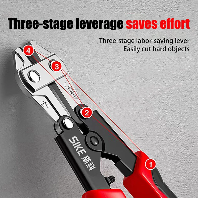 1pc Mini Bolt Cutter, Made Of Chrome-Vanadium Alloy Steel - Image 4