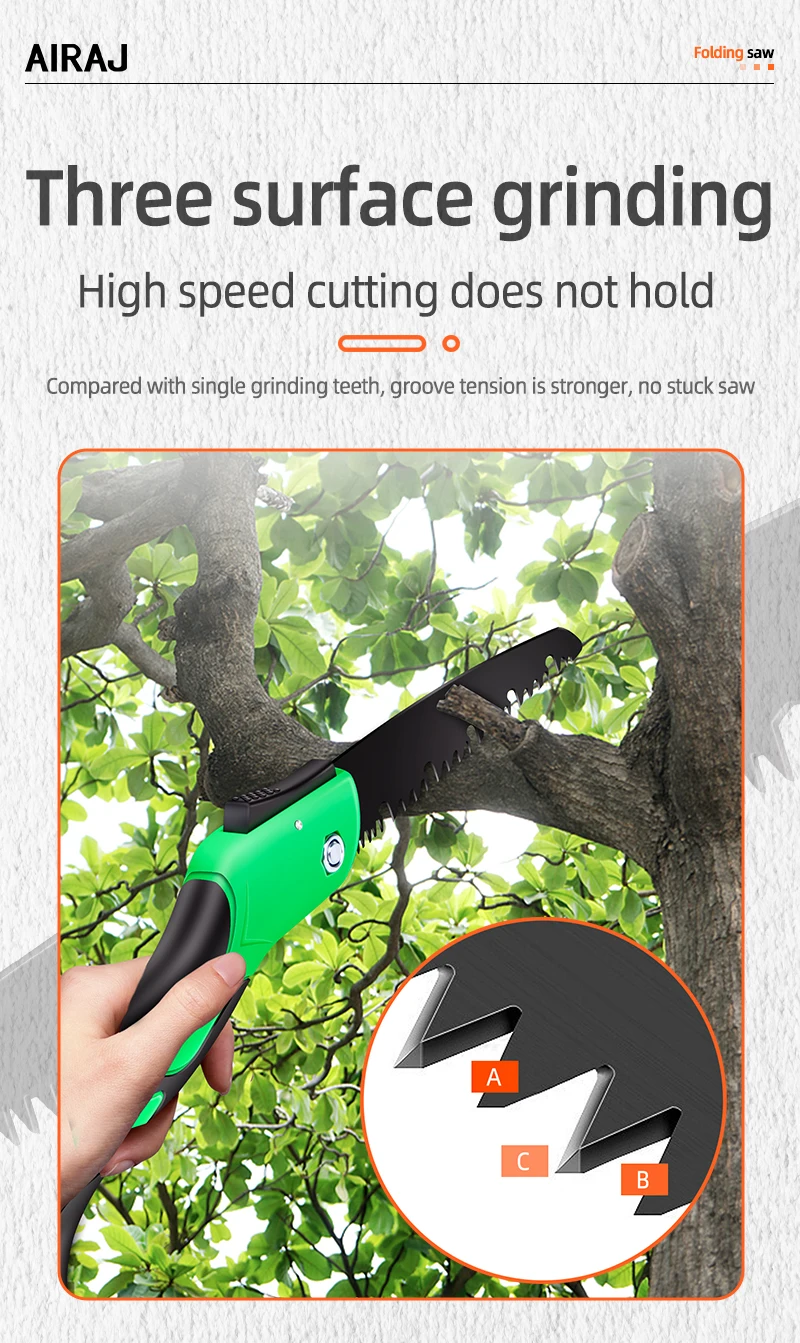 AIRAJ Multifunctional Folding Saw Steel Sharp And Wear-Resistant - Image 9