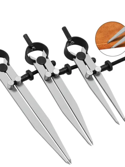 Adjustable Leather Compass Lockable Carbon Steel Divider