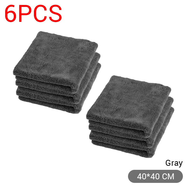 40X40cm Premium Microfiber Towels Car Care Washing Thicken Towel Car Detailing Drying Cloth - Image 8