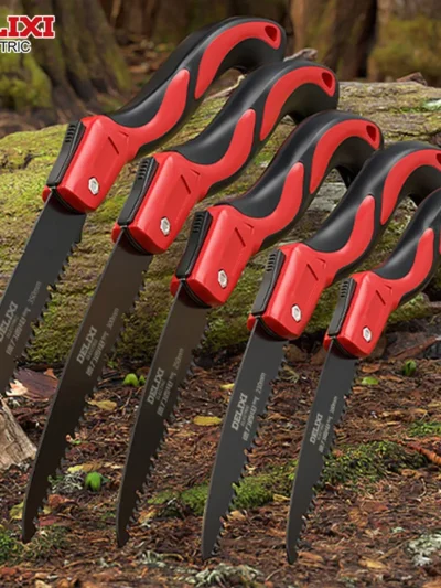 DELIXI ELECTRIC Folding Saw，SK5 steel One-button Folding Design