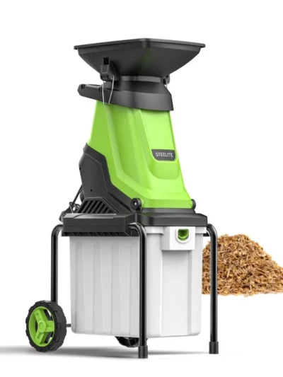 Deli Heavy-Duty 15-Amp Wood Chipper Shredder, 120V with 50L Bin & 1.75" Cutting Capacity