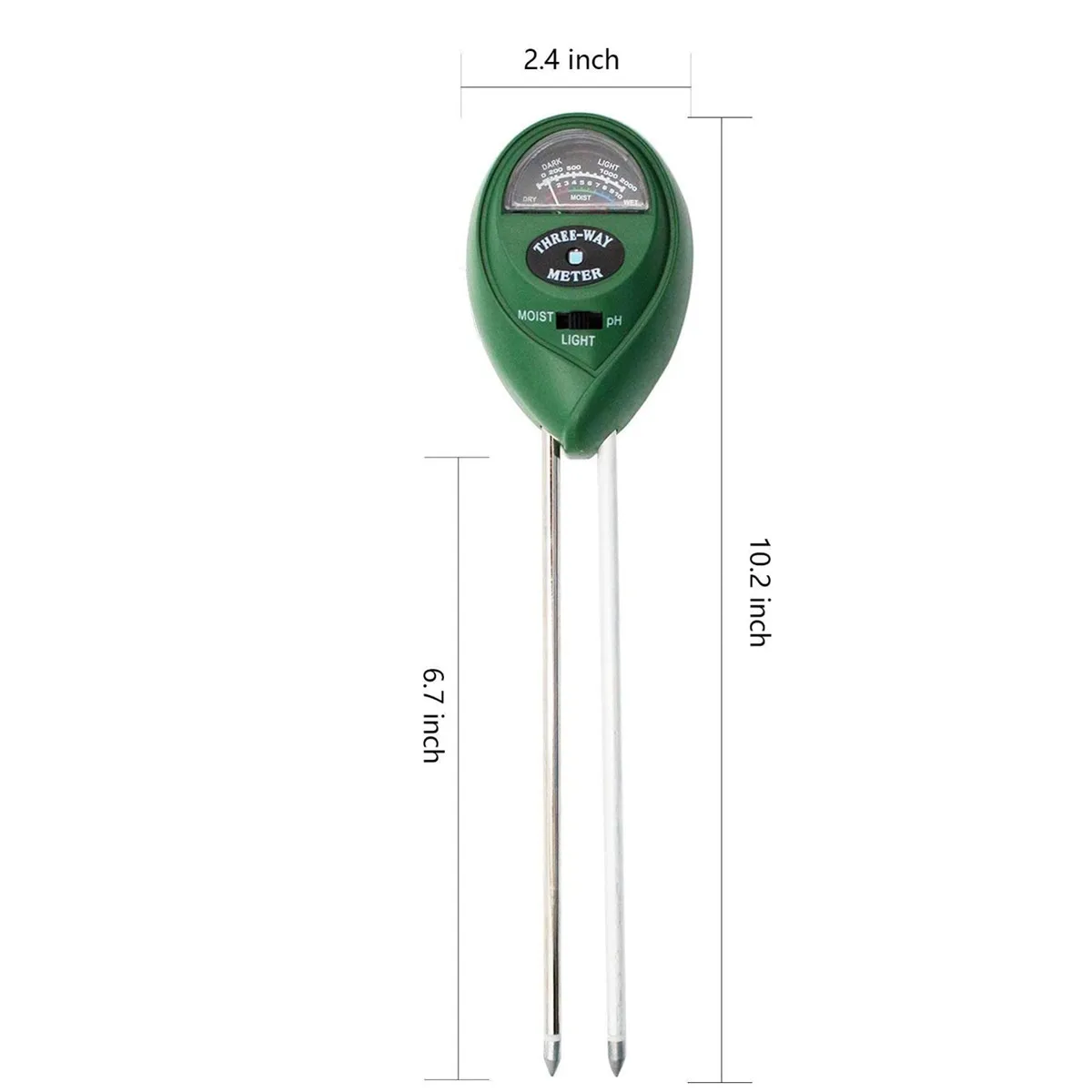 3 in 1 Soil Meter Moisture Light PH Testers With 2 Probes Soil Monitor for Garden Plant - Image 8
