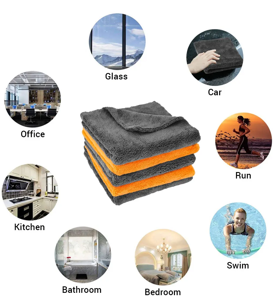 40X40cm Premium Microfiber Towels Car Care Washing Thicken Towel Car Detailing Drying Cloth - Image 18
