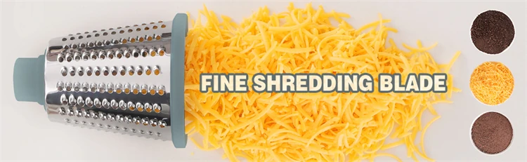 LMETJMA 3 in 1 Rotary Cheese Grater Versatile Manual Vegetable Slicer Peanut Nuts Grinder - Image 15