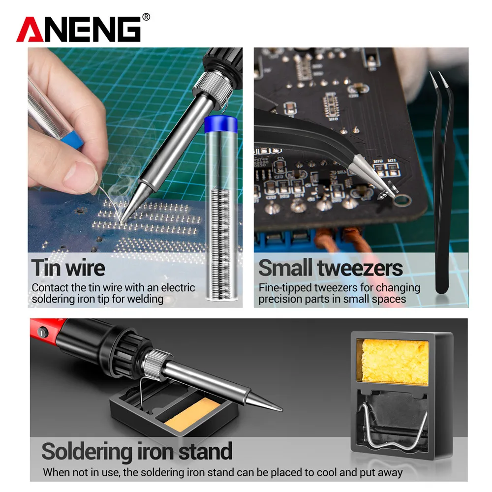 ANENG Electric Soldering Iron SL105 Digital Display Adjustable Temperature SL104 Adjustment Knob - Image 5