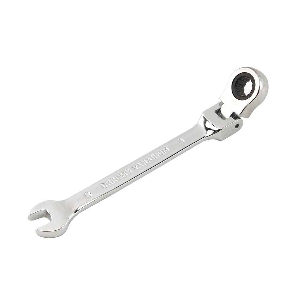 1pc Ratchet Wrench of Keys Spanner Hand Tool 72-Tooth Ratcheting Flexible Head Mirror Finish - Image 2