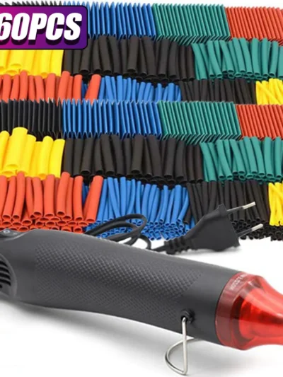 1060/530/127PCS Heat Shrink Tubing kit 2:1 Shrinkable Wire Shrinking Wrap Wire Connect Cover