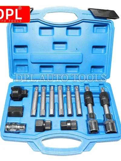 Universal Alternator Freewheel Pulley Removal 13 Pcs/Set Engine Auto Tool Set Car Belt Removal Wrench Tool