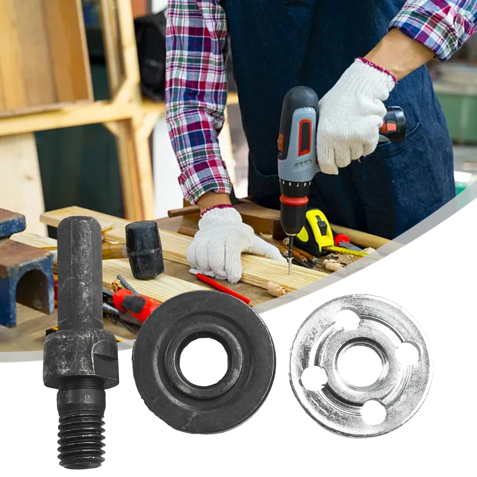 10mm Electric Drill To Angle Grinder Connecting Rod Converter Set Grinding Connection Adapter Power Tool For Cutting Disc - Image 6