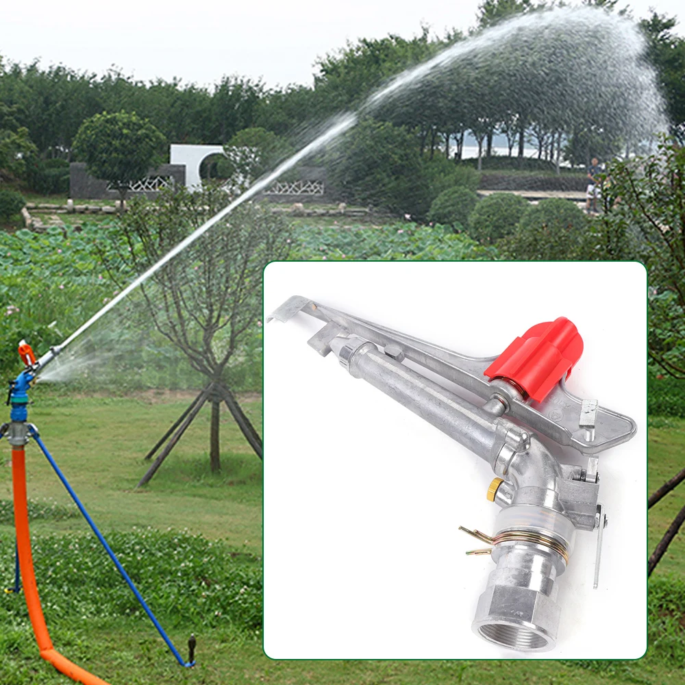 1.5In Agricultural Irrigation Spray Gun Lawn Garden Farm Large-area Water Sprinkler - Image 2