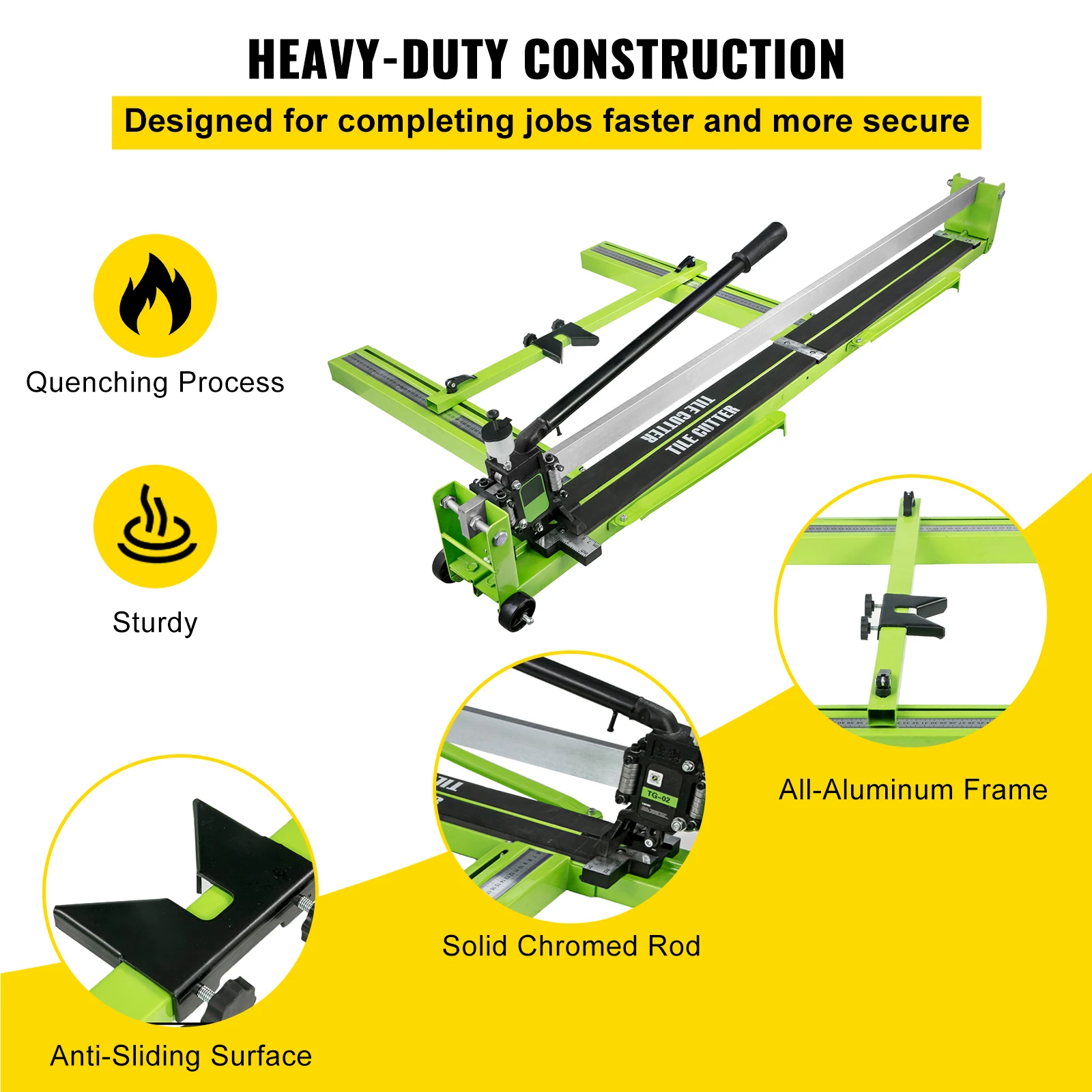 SucceBuy Manual Tile Cutter Infrared Laser Positioning Floor Cutter Knife Professional Hand Tool for Cutting Porcelain Ceramic - Image 3