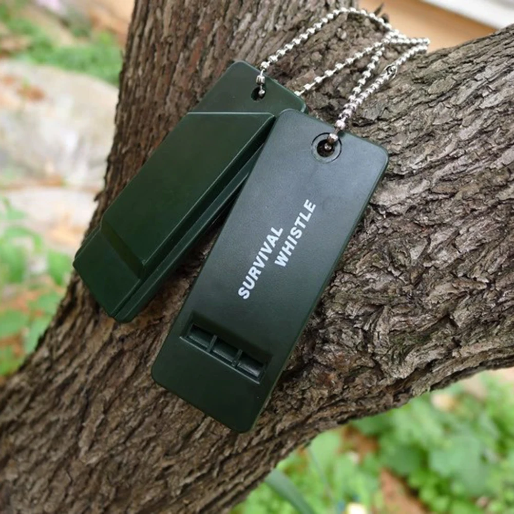 1-10PCS 3-Frequency Whistle High Decibel Survival Whistle Emergency Survival Tool - Image 3