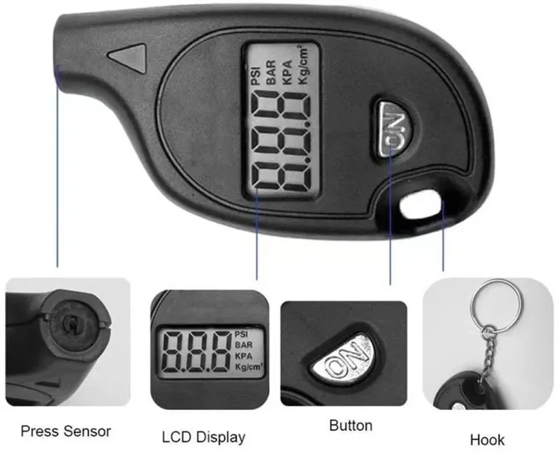 Tire Gauge Digital With LCD Display Car Tire Air Pressure Tester Meter - Image 11