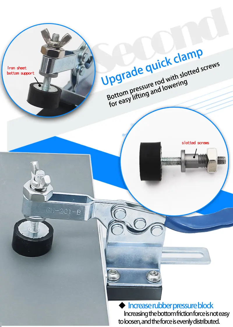 All Metal Pocket Hole Jig Kit with Quick Clamp and Step Drill Bits Easy Use 2 Holes Pocket Hole Screw Jig System MD30 - Image 13