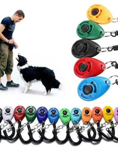 Dog Training Clicker Pet Cat Dog Click Trainer Various Style Aid Adjustable WristStrap Sound Key Chain