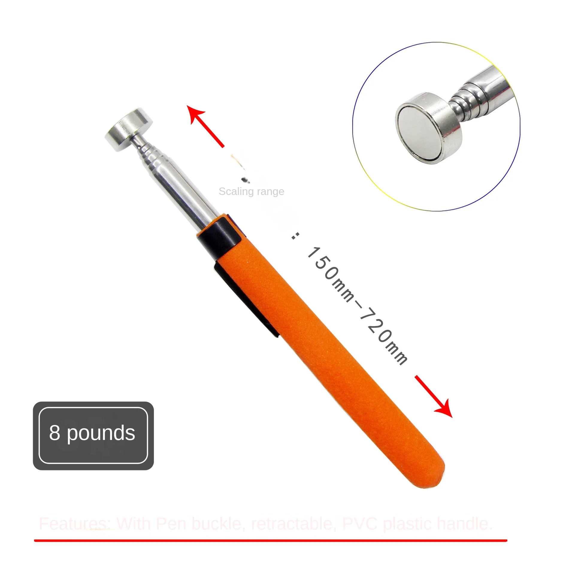Telescopic Magnetic Pen Portable Metalworking Handy Tool Magnet Capacity - Image 7