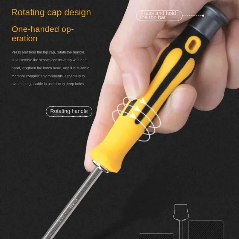 12 In 1 Screwdriver Set Magnetic Bit Cross Flat Shaped Screwdriver Head - Image 9