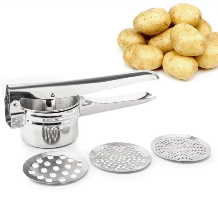 Masher RicerPress Mashed Potatoes Stainless Steel Crushing Puree Fruit Vegetable Squeezer Juicer Press - Image 9