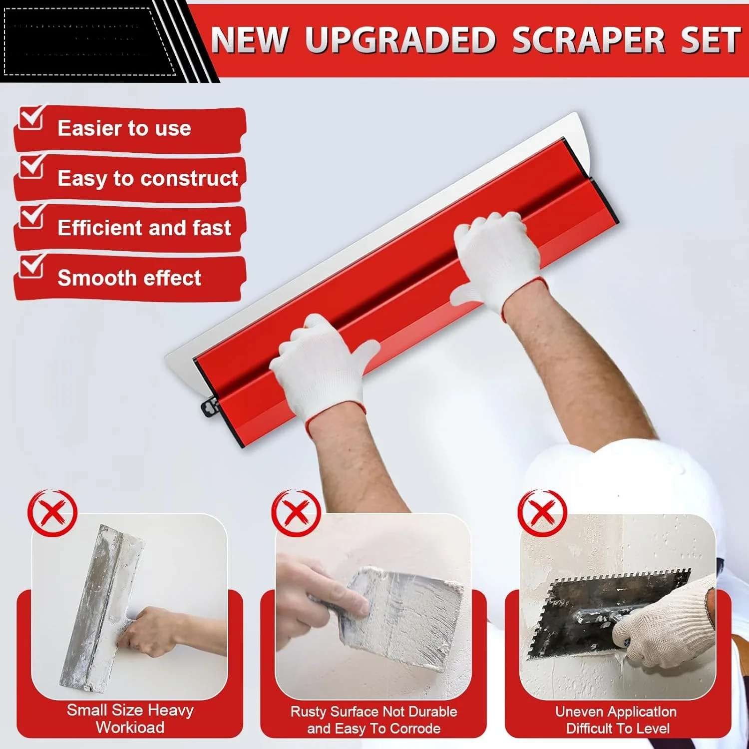 Skimming Blade Painting Finishing Smoothing Knock-Down Knife Durable Plastering Drywall Skimming Blade - Image 4