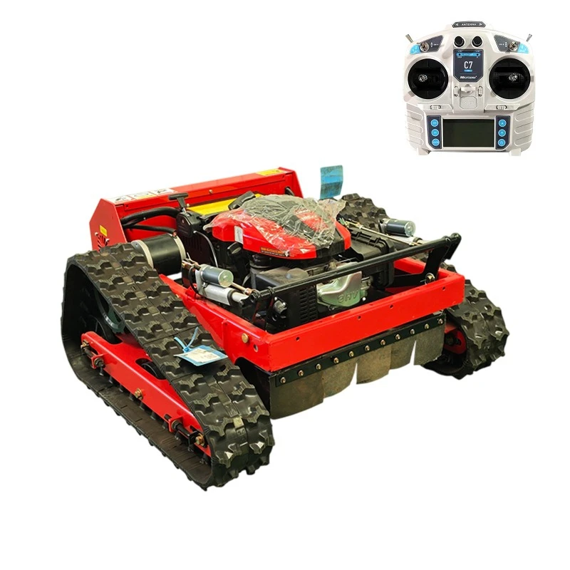 Customized Remote-controlled Lawn Mower,Farm Garden Automatic Crawler Track Lawn Mower Robot - Image 7