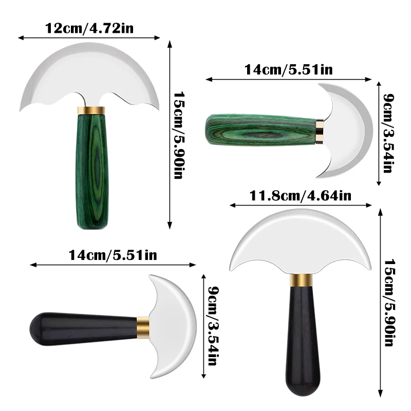 MIUSIE Professional Leather Knife Half Round Blade Leather Craft Knife - Image 2